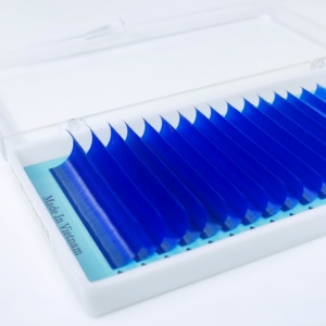 Promade Blue Handmade 0,10mm Fan Extensión de pestañas 8-15mm Producto de champú en caja para mayoristas con CC Curl - Product Image 5