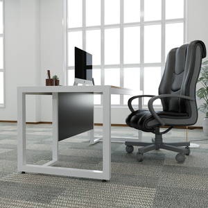 Executive Minimalist <b>Work</b> <b>Desk</b> 80x160cm Rubber Wood with T-shaped Iron Legs-BGD68044 - Product Image 4