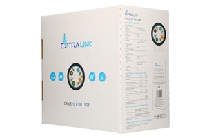 Cable de Red Trenzado para Exteriores Extralink CAT6 FTP (F/UTP) V2, 305M - Product Image 3