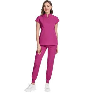 Nouveau unisexe col en V à manches courtes survêtement Offre Spéciale dentiste Salon de beauté hôpital pour animaux de compagnie soins infirmiers gommages uniformes en Spandex - Product Image 1