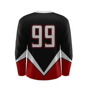 Maillots de hockey sur glace personnalisés uniformes d'équipe tissu en maille respirant à séchage rapide logo brodé OEM ODM approvisionnement d'usine Pakistan - Product Image 2