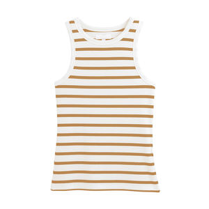 Débardeur rayé Muscle Fit à col rond fabriqué en usine pour hommes respirant en coton mince qualité améliorée vêtements en tricot imprimé personnalisé décontracté - Product Image 3