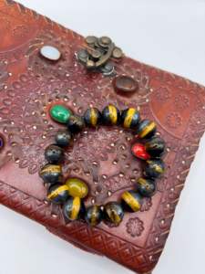 Venta al por mayor TigerEye Negro Obsidiana Hematita Triple Protección Dinero Pulsera Natural Pulsera Moda Pulseras de eslabones de cadena - Product Image 4