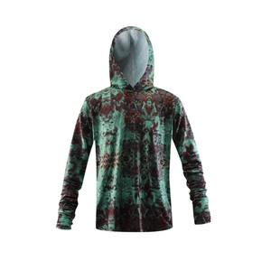 Conjunto de Sudadera con capucha transpirable de seda helada OEM sublimada camisas de pesca de manga larga de secado rápido ligeras anti-UV personalizadas de alta calidad - Product Image 3