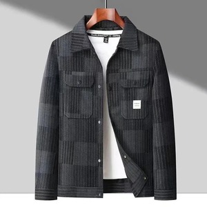 Nuevas chaquetas casuales ajustadas de lona y cuero genuino para hombre de invierno con múltiples bolsillos a prueba de viento transpirable estilo de calle alta - Product Image 5