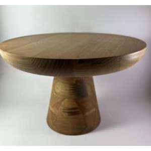 Soporte de madera para pasteles de primera calidad con belleza artesanal y textura pulida para servir pasteles y magdalenas - Product Image 2