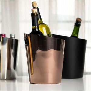 High Quality Stainless Steel <b>Ice</b> <b>Bucket</b> <b>Gold</b> Plating Custom Size Wine Beer Whiskey Drinks Beverage <b>Bucket</b> Wine Cooler Bar Deco - Product Image 4