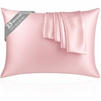 Taie d'oreiller 100% soie de mûrier, lot de 2, pour cheveux et peau, soie des deux côtés, grade 6A, fermeture éclair, rafraîchissante, taille Queen