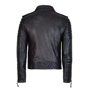 Chaqueta de cuero de cordero genuino negro de moda de alta calidad para hombre/chaquetas de cuero de Pakistán para hombre 2026 - Product Image 6