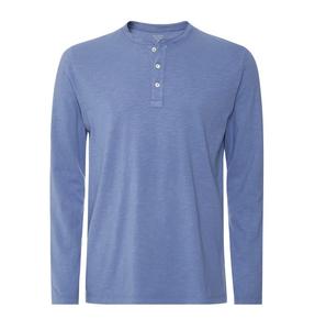 La mejor camiseta lisa al por mayor Camiseta básica de algodón de manga larga con botón camiseta en blanco personalizada para hombre hecha en Bangladesh - Product Image 4