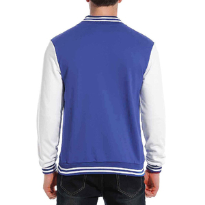 Veste universitaire de style baseball de haute qualité pour hommes, vêtements de sport tendance, tissu en laine, manches en cuir véritable, vestes de style lettreman - Product Image 3