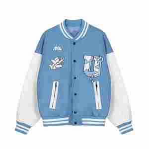 Veste universitaire en laine de haute qualité personnalisée pour hommes | Broderie chenille et manches en cuir | Vente chaude du fabricant OEM - Product Image 1