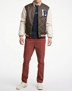 Custom Men's Winter Varsity <b>Jacket</b> with Front Logo Polyester/Cotton Quick Dry & Breathable <b>Slim</b> <b>Fit</b> - Product Image 2