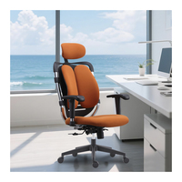 Chaise de bureau exécutive ergonomique moderne en tissu rembourré avec pivotage réglable et roulettes pour la maison, le bureau et l'hôtellerie