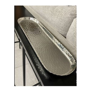 Plateau de service décoratif en aluminium pour la maison et le restaurant imprimés Vaisselle de mariage Plateau de service à thé et café au prix de gros - Product Image 2