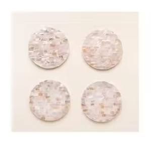 Custom Colored Mother of Pearl Inlay Coaster Classic Style Bone Inlay for Home Use - Product Image 6