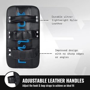Almohadilla de brazo curvada de calidad superior para Kickboxing tailandés Muay Thai MMA Training Focus Punch Mitts para Protección física Objetivo DE BOXEO - Product Image 4