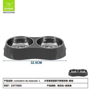 Ciotola per Animali Domestici in Acciaio Inox e Plastica, Prodotta da Azienda Professionale di Ciotole e Mangiatoie per Cani e Gatti - Product Image 2
