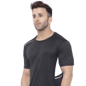 เสื้อยืดกีฬาแห้งเร็วของผู้ชายเสื้อยืดกีฬาแขนสั้นพิมพ์ลายพื้นระบายอากาศได้ดี - Product Image 2