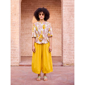 Ensemble coordonné deux pièces en coton uni pour femmes Panjim - Tenue de bureau - Product Image 6