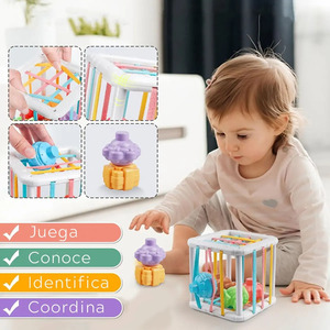 Juguete educativo en forma de cubo para bebés y niños pequeños - Colores surtidos - Product Image 6