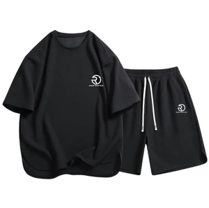 Custom <b>Men</b> Summer Fashion Set Breathable Cotton Casual <b>T</b>-<b>Shirt</b> <b>And</b> <b>Shorts</b> 2 Piece <b>Short</b> Tracksuit - Product Image 2
