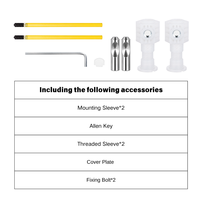 Kit de fixation dissimulée JIELIN pour toilettes murales modernes, fixation par le bas, installation facile, clé hexagonale, modèle T3231 pour H8209660000001