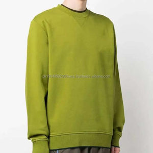 Ropa informal para hombre, Jersey de algodón de gran tamaño, sudaderas con diseño de logotipo personalizado, bloque de Color transpirable, 100% algodón, cuello redondo básico - Product Image 1