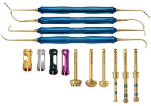 Kit d'ostéotomes Lift, ensemble droit, concave, instruments d'implantation dentaire, préparation osseuse chirurgicale, manuel, usage dentaire professionnel - Product Image 2