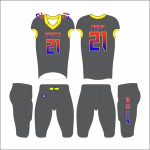 Vente en gros Uniforme de football américain unisexe de haute qualité Ensemble de football confortable respirant grande taille - Product Image 2