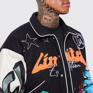 Veste universitaire de qualité supérieure avec logo personnalisé, broderie sur le devant, imperméable, respirante, streetwear d'hiver, veste d'équipe scolaire - Product Image 5