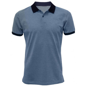 Hombres personalizados para camisas 100% algodón piqué tela secado rápido bordado Color sólido diseño en blanco de alta calidad - Product Image 5