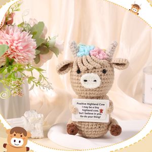 Jouet en crochet fait main de haute qualité, <span class=keywords><strong>design</strong></span> Art Déco, poupée vache en crochet, objets décoratifs - Product Image 4