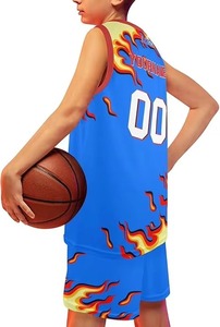 Ensemble de maillots de basket-ball personnalisés en gros, uniformes d'équipe réversibles avec impression personnalisée, ensemble de maillots de basket-ball pour match - Product Image 5