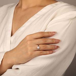 Jeulia Gold Plated Cushion Cut <b>Solitaire</b> Sterling <b>Silver</b> Fashion Engagement <b>Ring</b> - Product Image 6