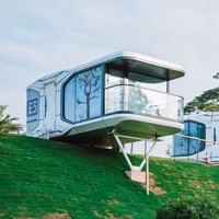 Maison capsule spatiale moderne préfabriquée modulaire portable Villa capsule Hôtels commerciaux Stations balnéaires Haute qualité