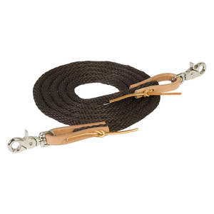 Riendas de cuerda de polietileno duraderas, extremos a presión, polipropileno trenzado, riendas de caballo, barril, carreras, sendero, equitación, pantalones de entrenamiento, ligeros - Product Image 1