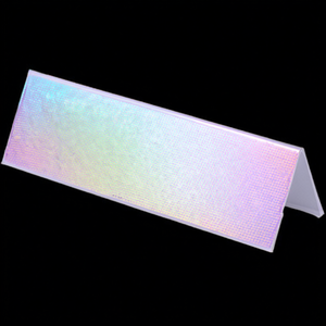 Marque-places et numéros de table DURABLES en PVC-plastique rigide transparent 297 x 105/210 mm 25 unités/paquet - Product Image 3