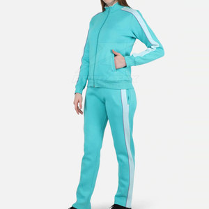 Chándales de secado rápido para mujer de algodón 100% al por mayor, conjuntos sólidos transpirables de manga larga para invierno - Product Image 3