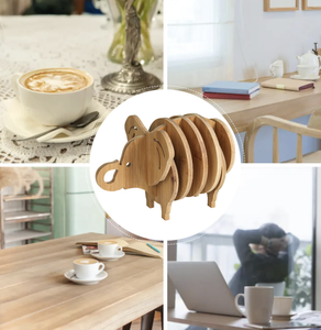 High Quality Wooden Animal <b>Coasters</b> Perfect for Rustic Home Decor - Product Image 5