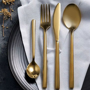 ชุดช้อนส้อมโลหะพรีเมียม ออกแบบมาสำหรับร้านอาหาร คาเฟ่ ครัวเรือน และงานต่างๆ ให้ความแข็งแรงที่เชื่อถือได้และดีไซน์ที่สวยงาม - Product Image 1