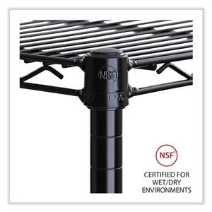 Alera ALESW584818BL Industrial 48 Pulgadas X 18 Pulgadas Estanterías de Alambre Negras, Estantes de Alambre Adicionales para Garaje, 2 Piezas por Caja - Product Image 5