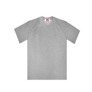เสื้อยืดฟิตเนสโลโก้เล็ก ทรงหลวม ผ้าฝ้าย/ใยไผ่ 100% สีพื้น สไตล์เรียบง่าย สีเทา คอลเลคชั่น Future Collection มือสอง [UDS-TS-101-GY] - Product Image 1