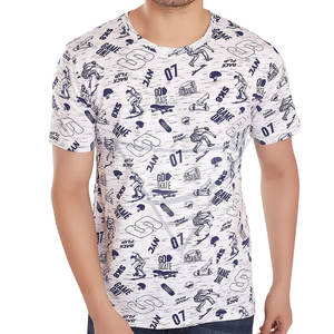 Camiseta de Hombre de Algodón/Poliéster Tejido, Diseño Sólido, Impresión Digital por Sublimación, Secado Rápido, Transpirable para Uso en Exteriores y Calle - Product Image 1