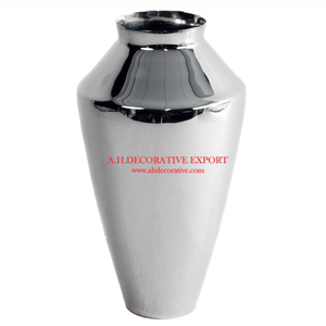 Maceta y jarrón de metal pulido brillante hecho a mano para decoración del hogar de la sala de estar - Product Image 2