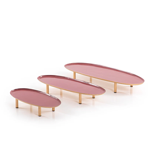 Vaisselle de qualité supérieure présentoir de desserts de mariage et d'événement avec impression en émail ensemble de 3 supports de service de gâteaux en fer massif - Product Image 3