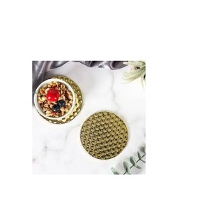 Posavasos de cobre de alta calidad Bebidas Vino Posavasos redondos con revestimiento de metal de cobre accesorios para el hogar para la venta - Product Image 5