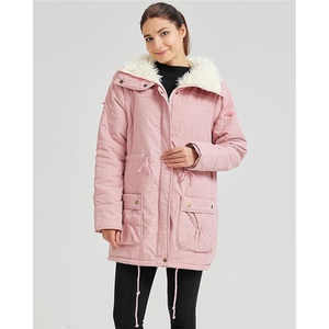 เสื้อแจ็คเก็ตปาร์เก้ผู้หญิงสำหรับฤดูหนาว, เสื้อโค้ทบุหนาให้ความอบอุ่นเสื้อคลุมกันหิมะเสื้อแจ็คเก็ตทรงหลวมฤดูหนาว - Product Image 4