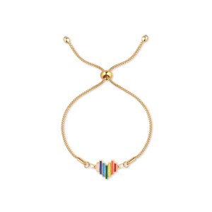 Pulsera Ajustable Arcoíris Corazón Orgulloso - Product Image 1