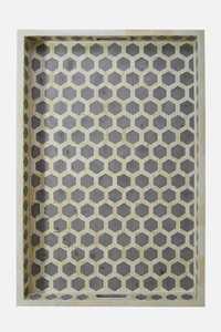 ถาดเสิร์ฟฝังมุกและกระดูกทำด้วยมือมีประกายแวววาวตกแต่งและหรูหราถาดสำหรับบ้านและห้องครัว - Product Image 5